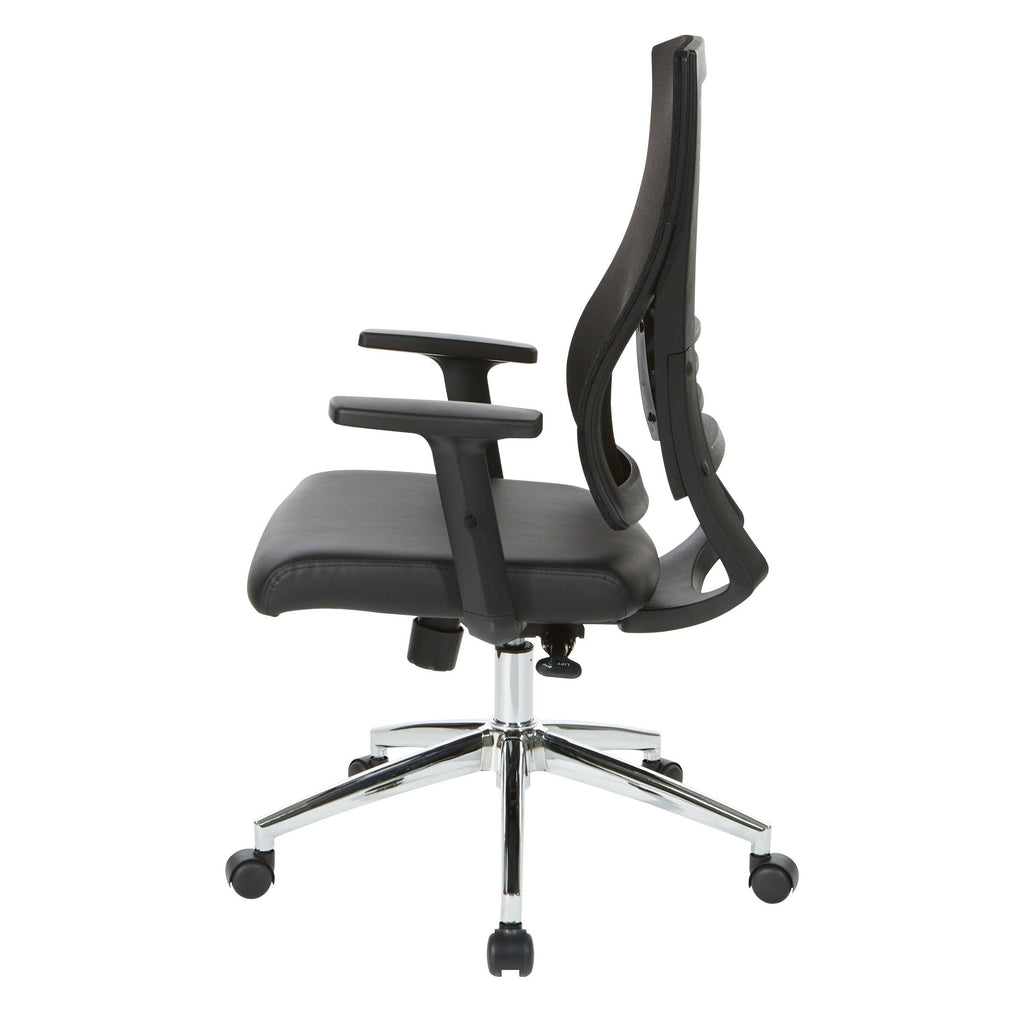 Bonded Leather Seat Office Chair with Black Frame T941991