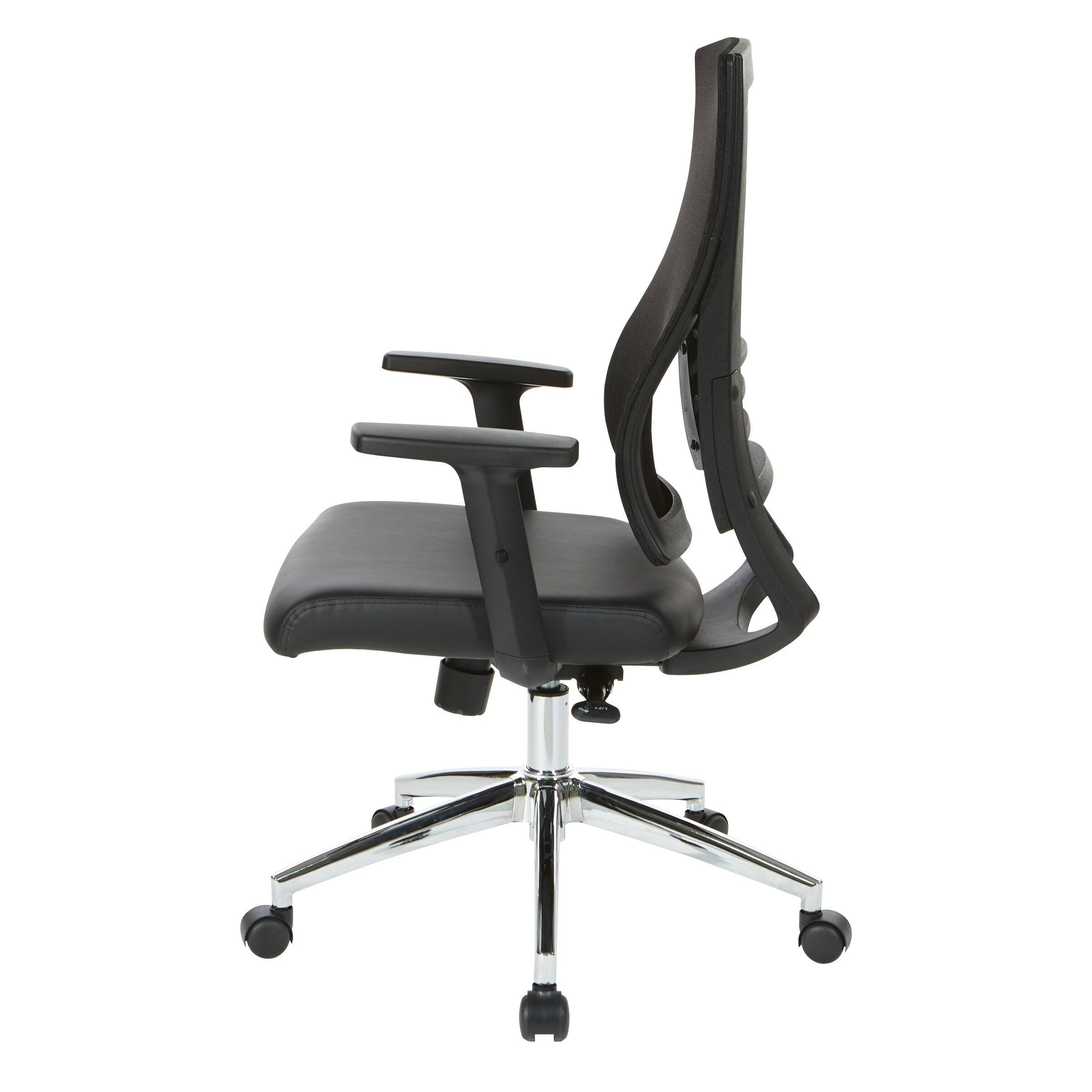 Bonded Leather Seat Office Chair with Black Frame T941991