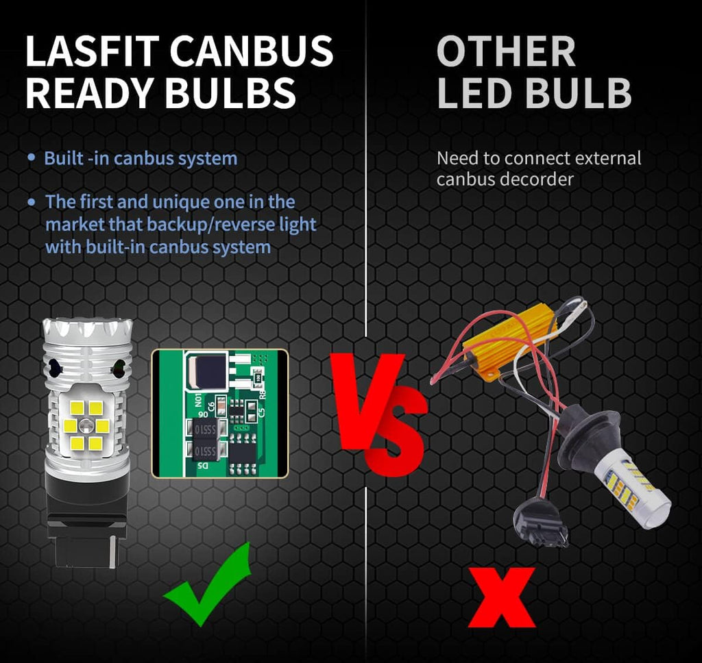 LED Bulb Backup Reverse Light Xenon White 1600LM Pack of 2 Q7769