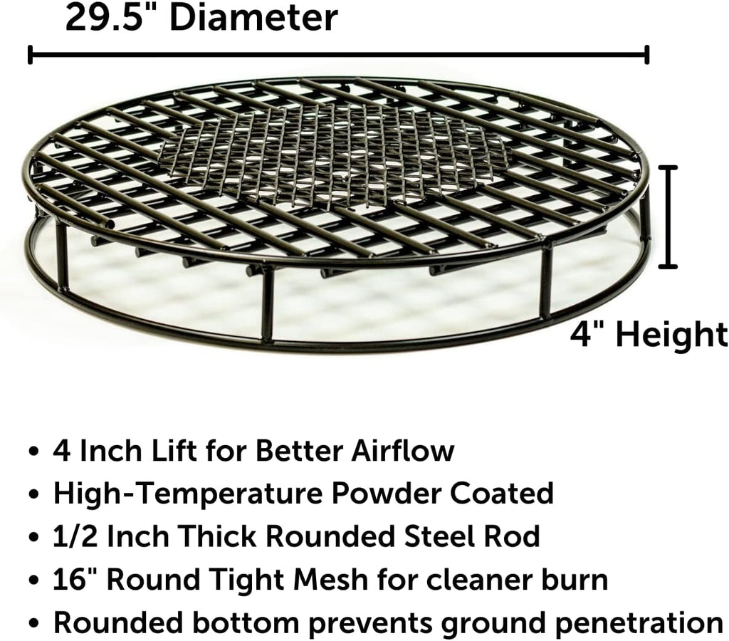 29.5 Inch Heavy Duty Steel Fire Pit Grate C8634