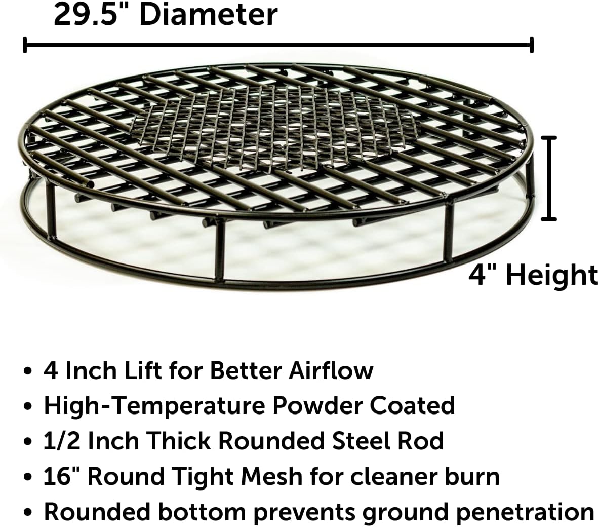 29.5 Inch Heavy Duty Steel Fire Pit Grate C8634
