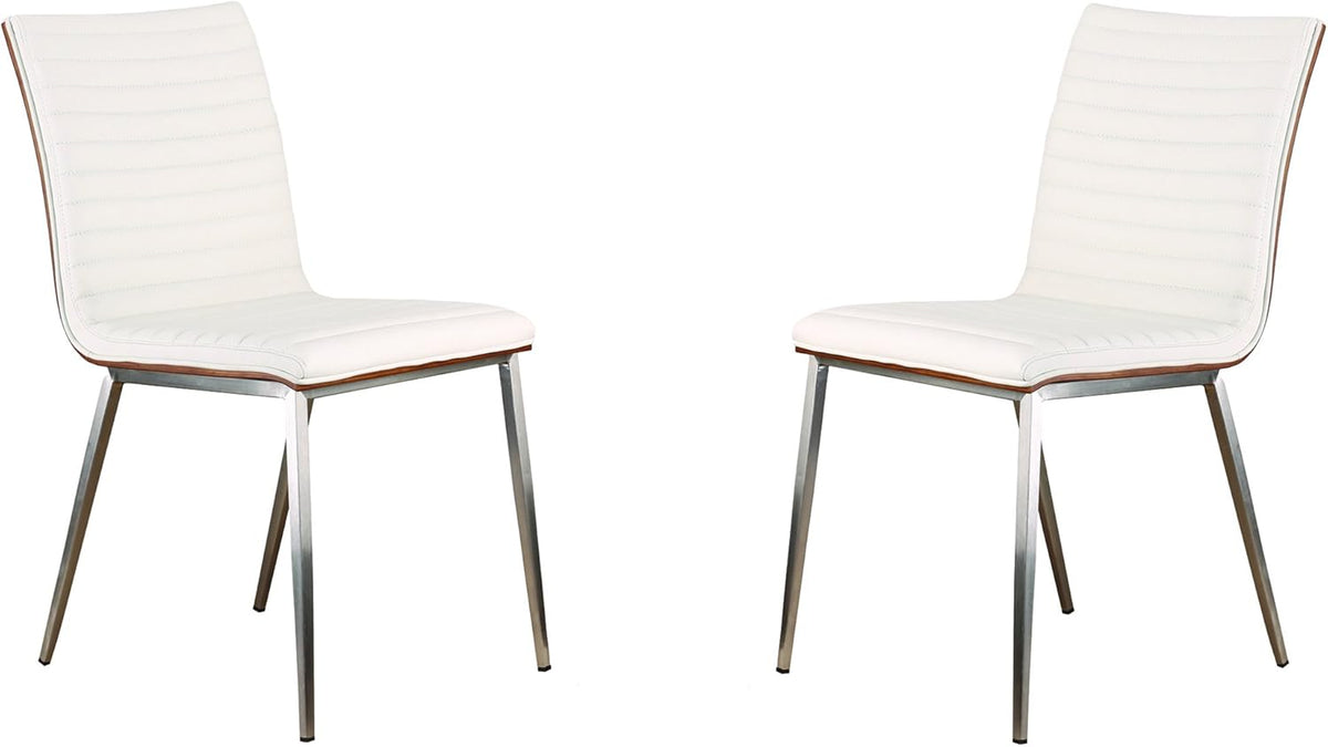Gray Brushed Stainless Steel Dining Chair C683