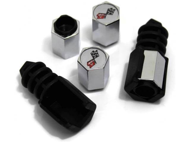 Corvette Wheel Air Tire Valve Stem Caps Cover R180415
