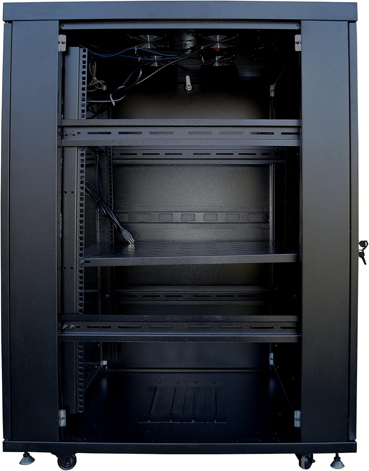 18U Server Rack Network Enclosure 39 inch Deep Data Cabinet on Wheels Q851900