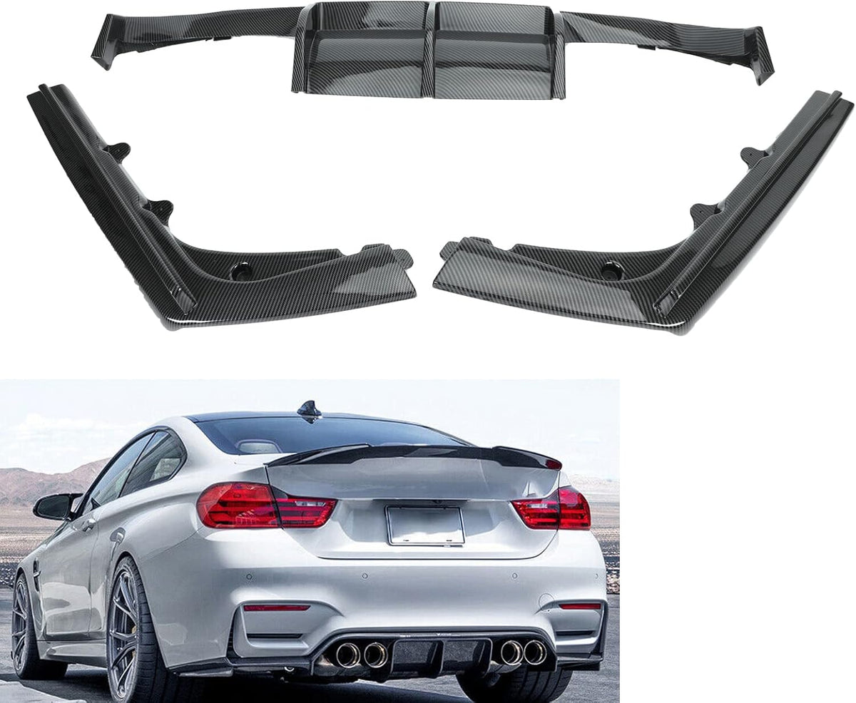3PCS Rear Bumper Diffuser Carbon Fiber Style R759