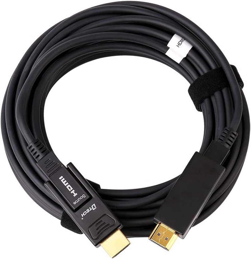 Fiber Optic HDMI Cable 100 Feet 4K 60Hz 18Gbps High Speed Ultra HD with Dual Micro HDMI and Standard HDMI Connector T719