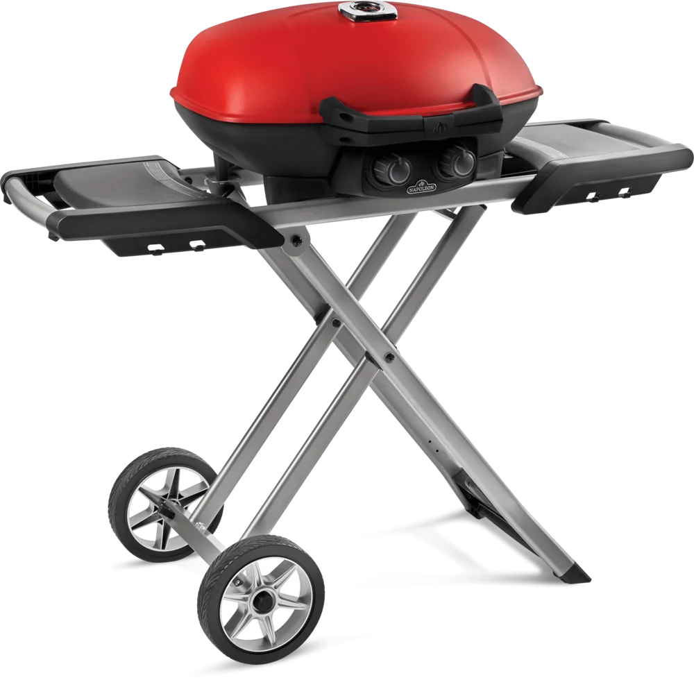 Red Portable Propane Gas Grill with Griddle I22570
