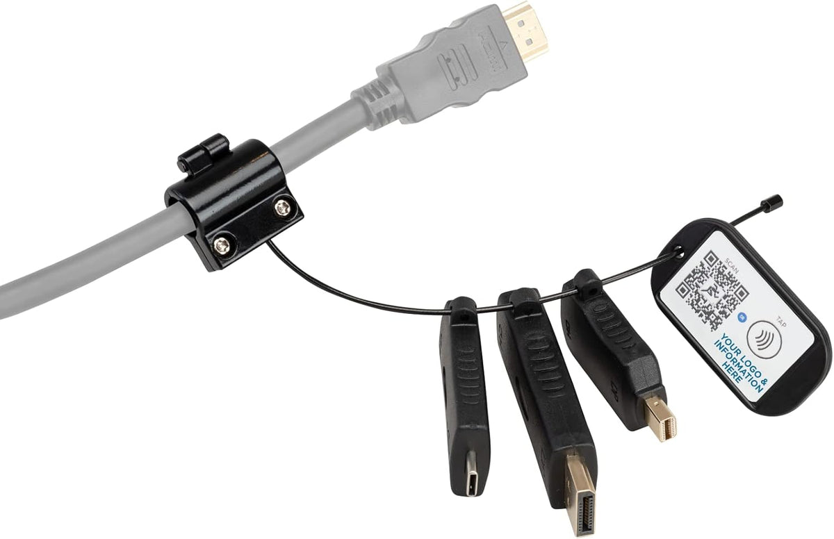 2.0 HDMI Adapter Ring with Micro HDMI, Mini HDMI, DisplayPort & Mini DisplayPort Adapters with Security Cable K67264