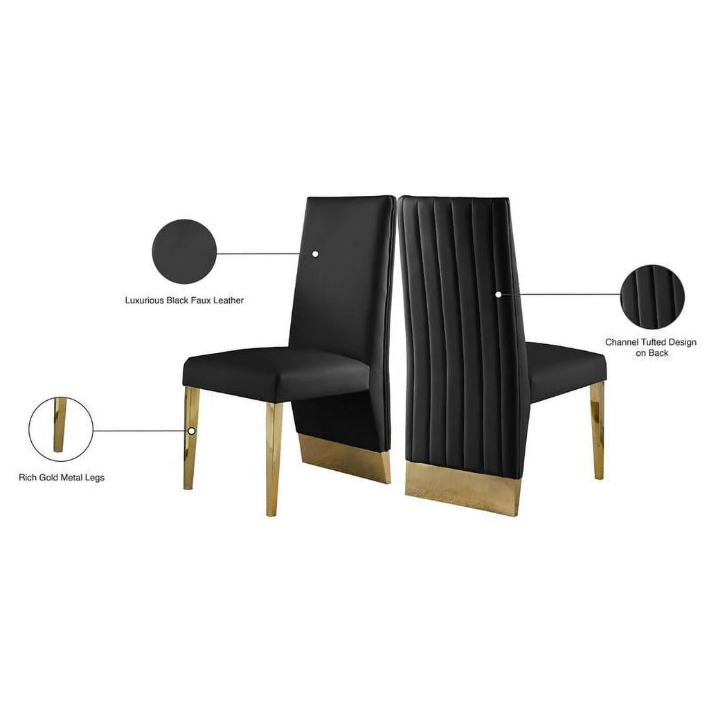 Black Dining Chair Set of 2 C5136