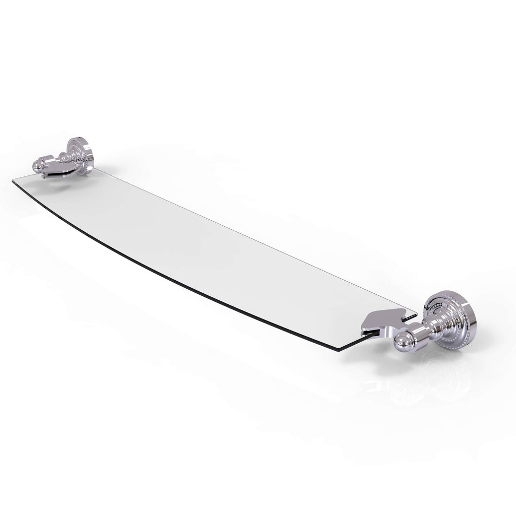 18 inch Polished Chrome Glass Shelf L771