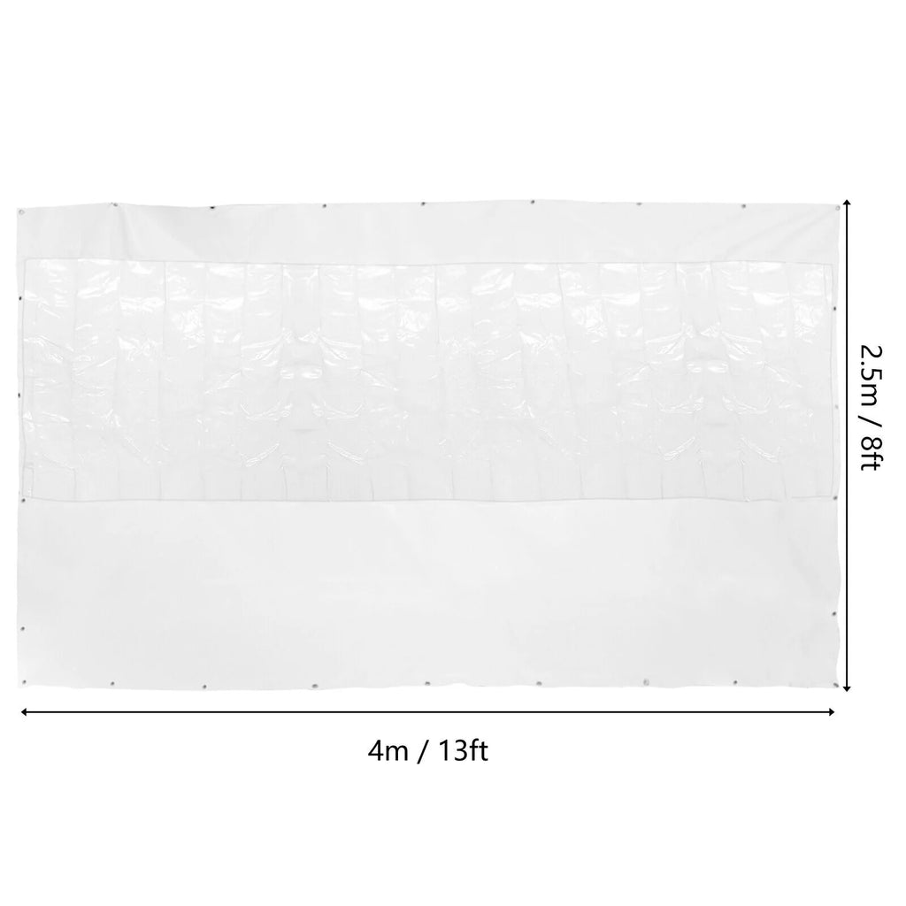 Clear PVC Rain Cloth Tarp Tarpaulin Awning Canopy Patio Enclosure Waterproof Curtain S752867