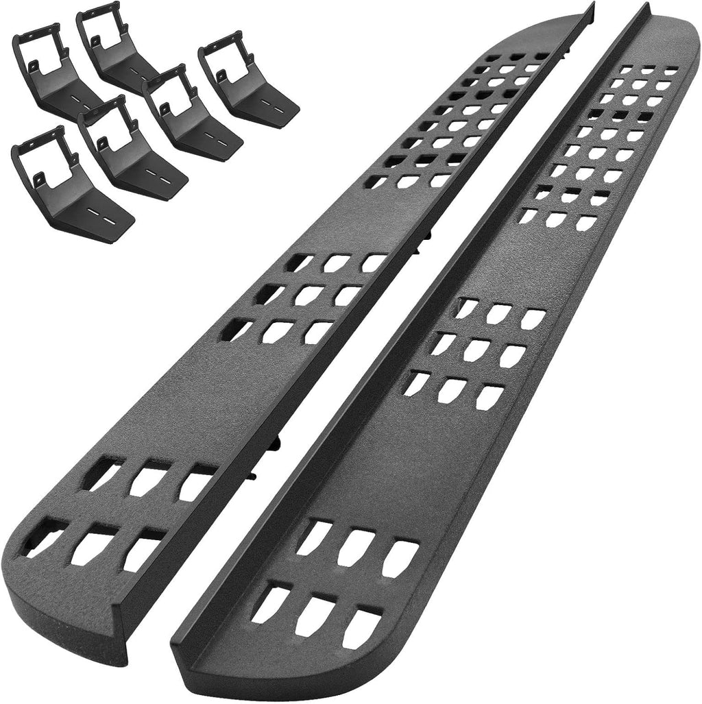 7 Inches Textured Black Powder Running Boards Z570