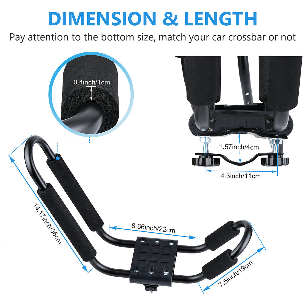 Kayak Roof Rack with 4 Ropes G416371