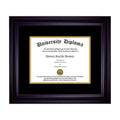 Single Diploma Frame with Double Matting for 17x22 x 14x22 Tall Diploma with Black 2x22 Frame P896071