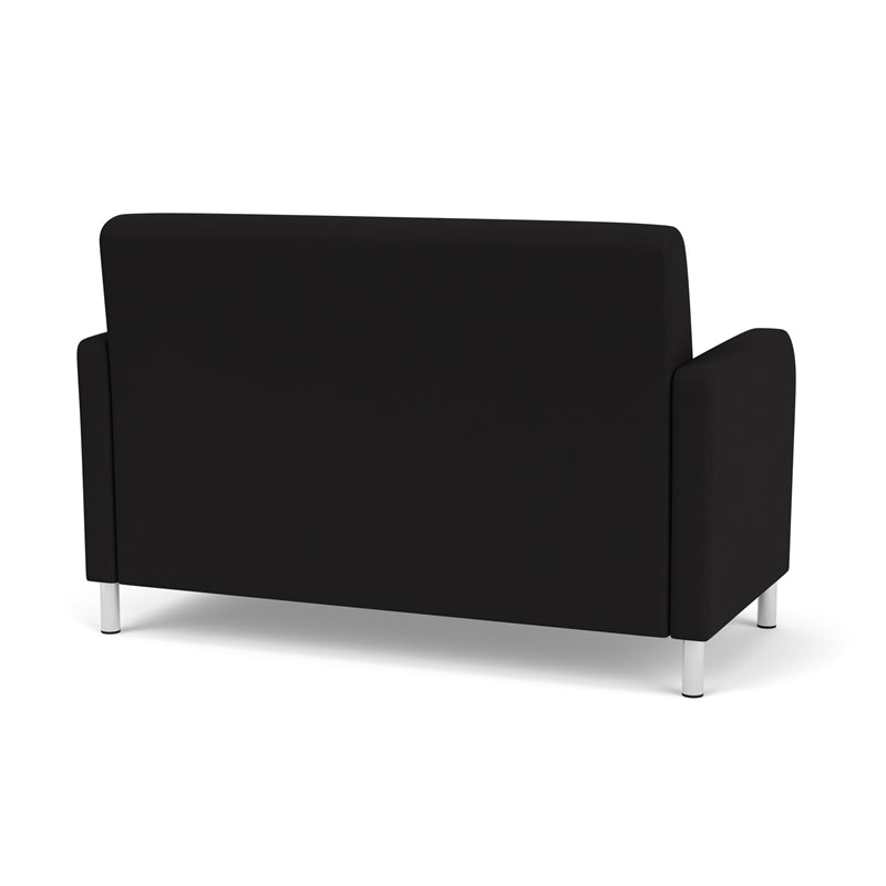 Black Fabric Lounge Reception Loveseat J520