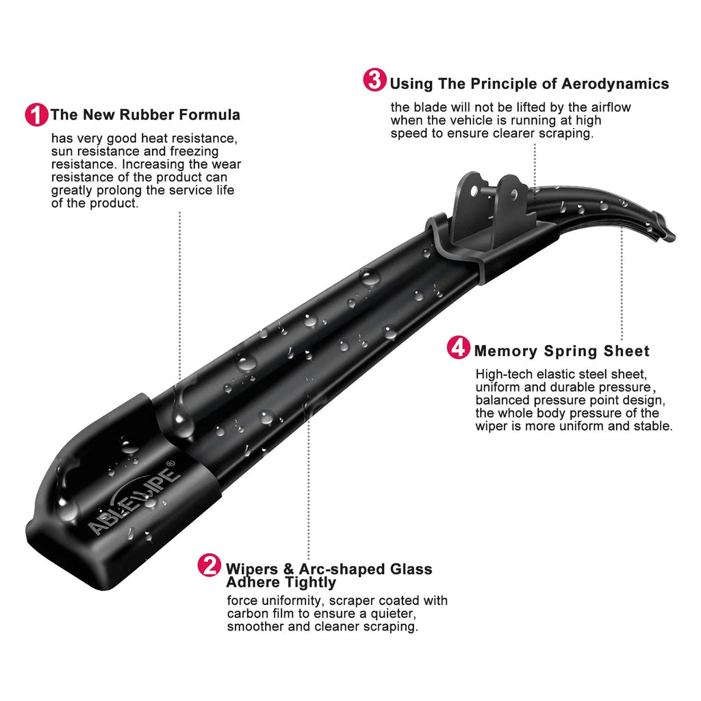 22" + 20" Windshield Wiper Blades Set of 2 X5330