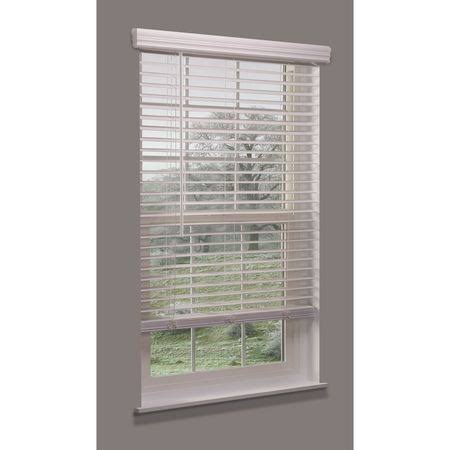 Cordless Faux Wood Blind, white, 29-1/2x22w x 4 U716