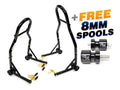 Motorcycle Front+Rear Dual Lift Stand with Spools V6504