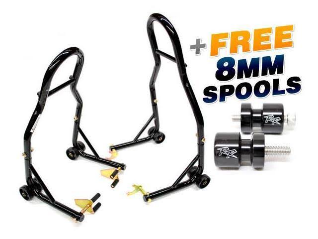 Motorcycle Front+Rear Dual Lift Stand with Spools V6504