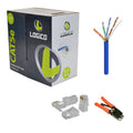 Cat5e UTP Riser CMR Cable 1000ft White RJ45 Crimp Tool 100 Piece Cat5e RJ45 Plugs Kit T328120