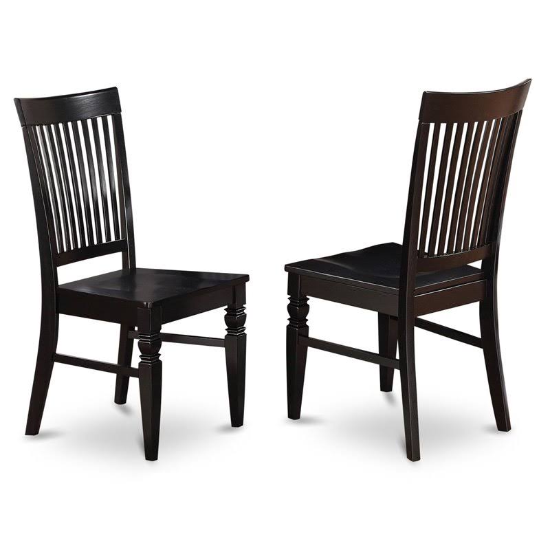 5-Piece Wood Table and Dinette Chair Set in Black B470