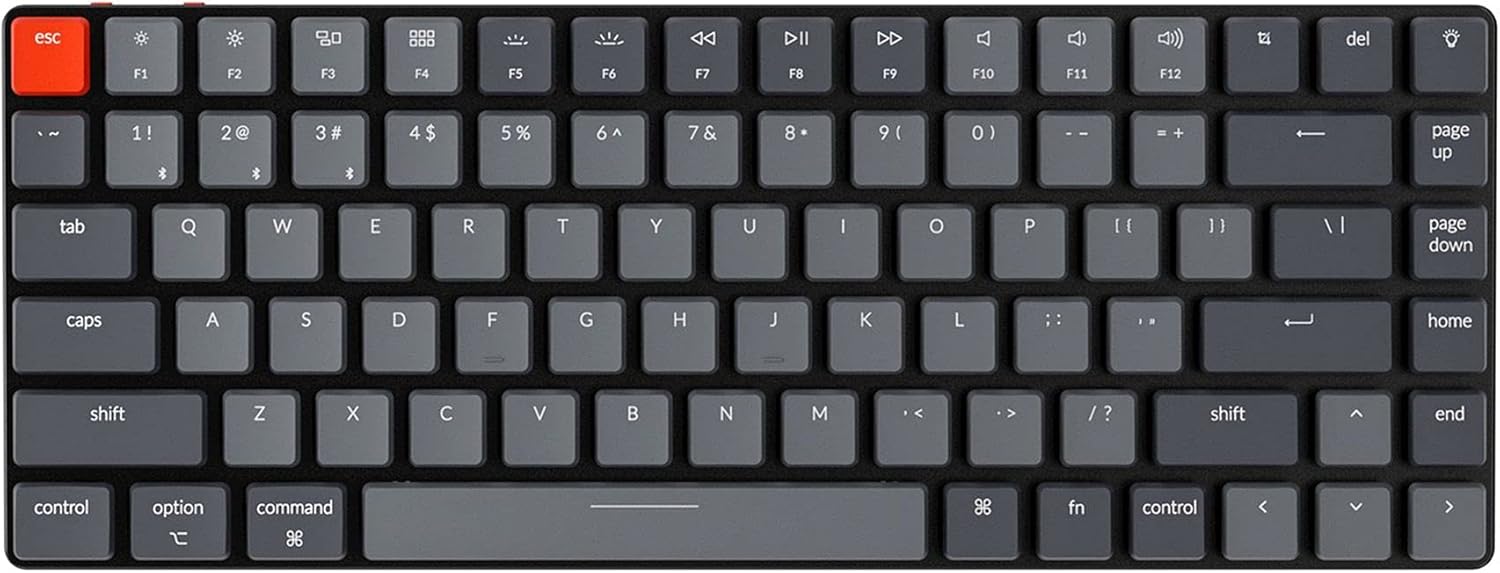 84 Keys Ultra-Slim Wireless Mechanical Keyboard with White LED Backlit J33610