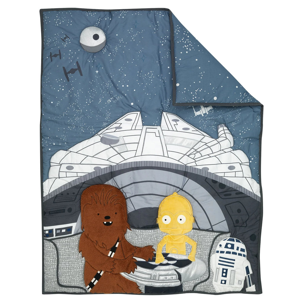 Star Wars Millennium Falcon 4-Piece Baby Crib Bedding Set U299372