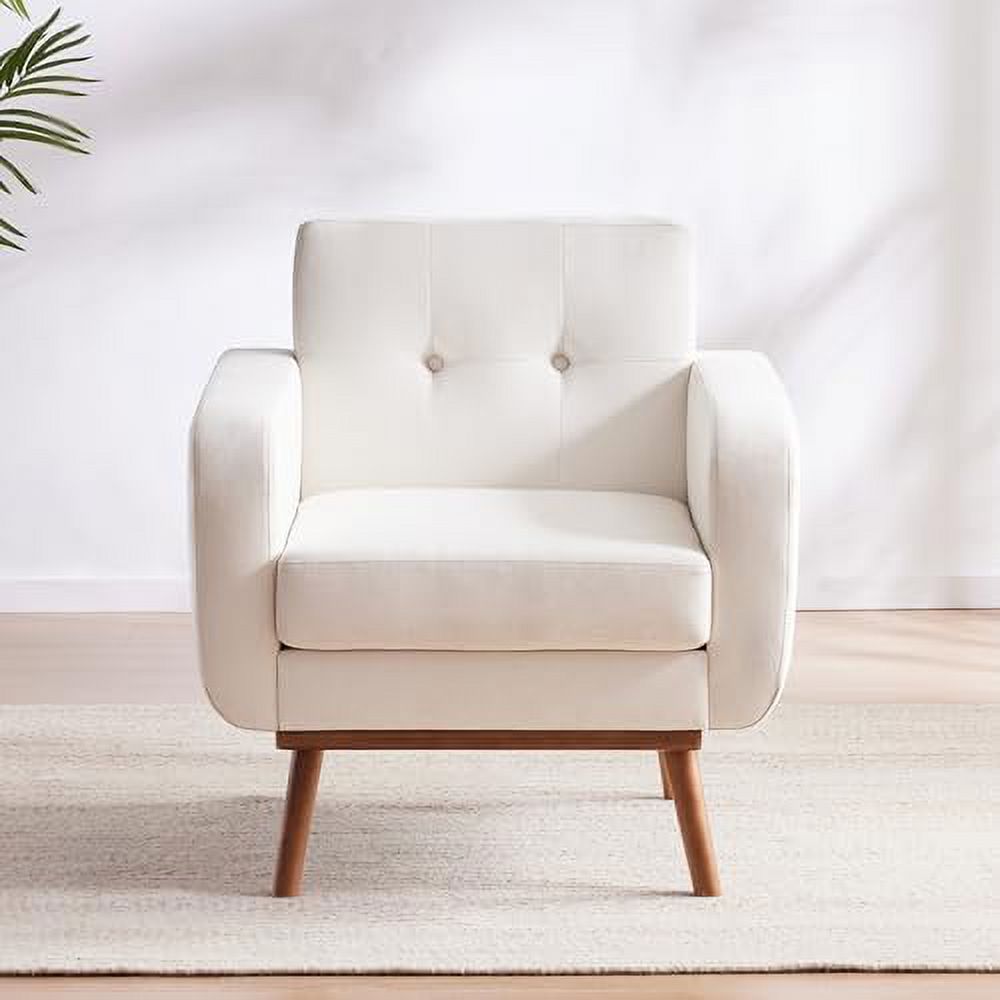 Fabric Accent Chair Button Tufted Upholstered Arm Chair P21155