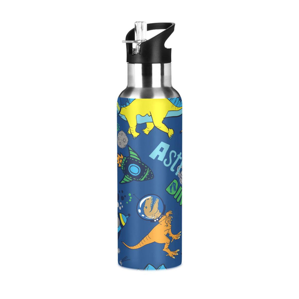 Stainless Steel Insulated Thermos Vacuum Flask Water Bottle with Straw Lid G5754
