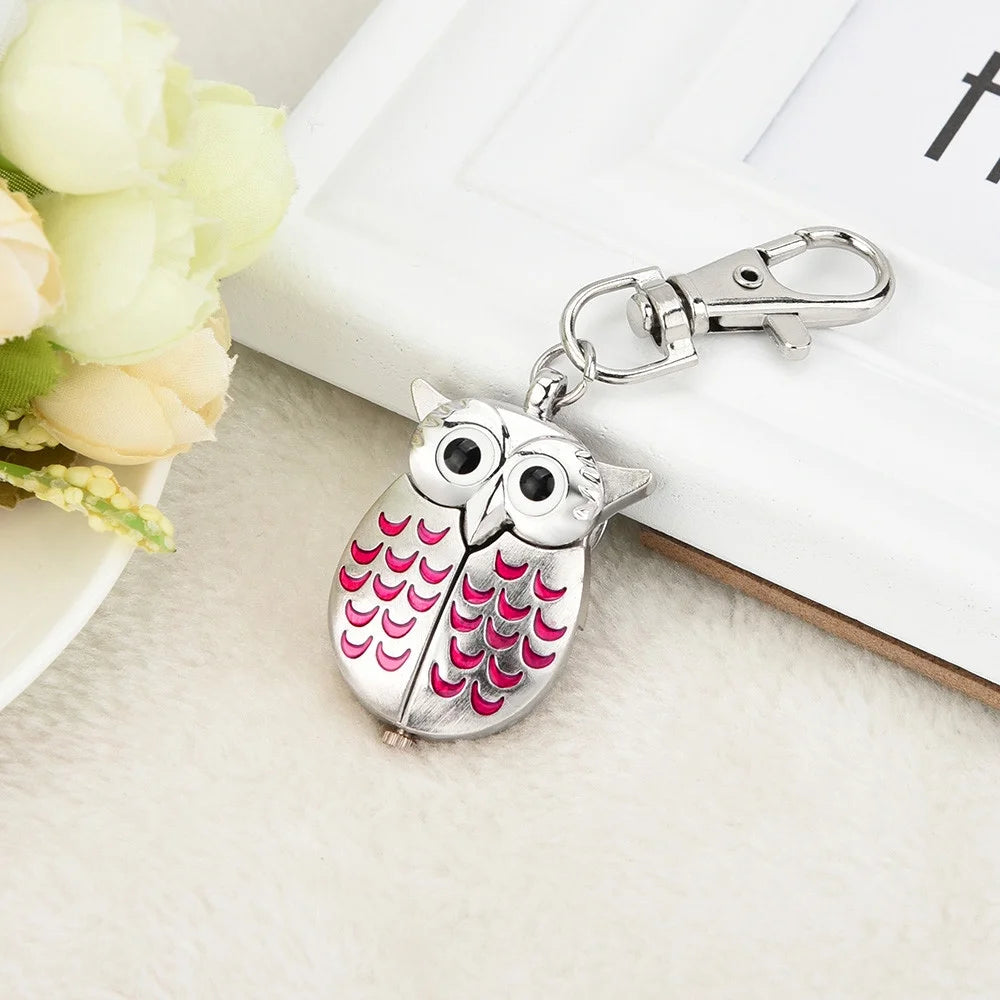 Owl Watch Clip Pocket Keychain G7886