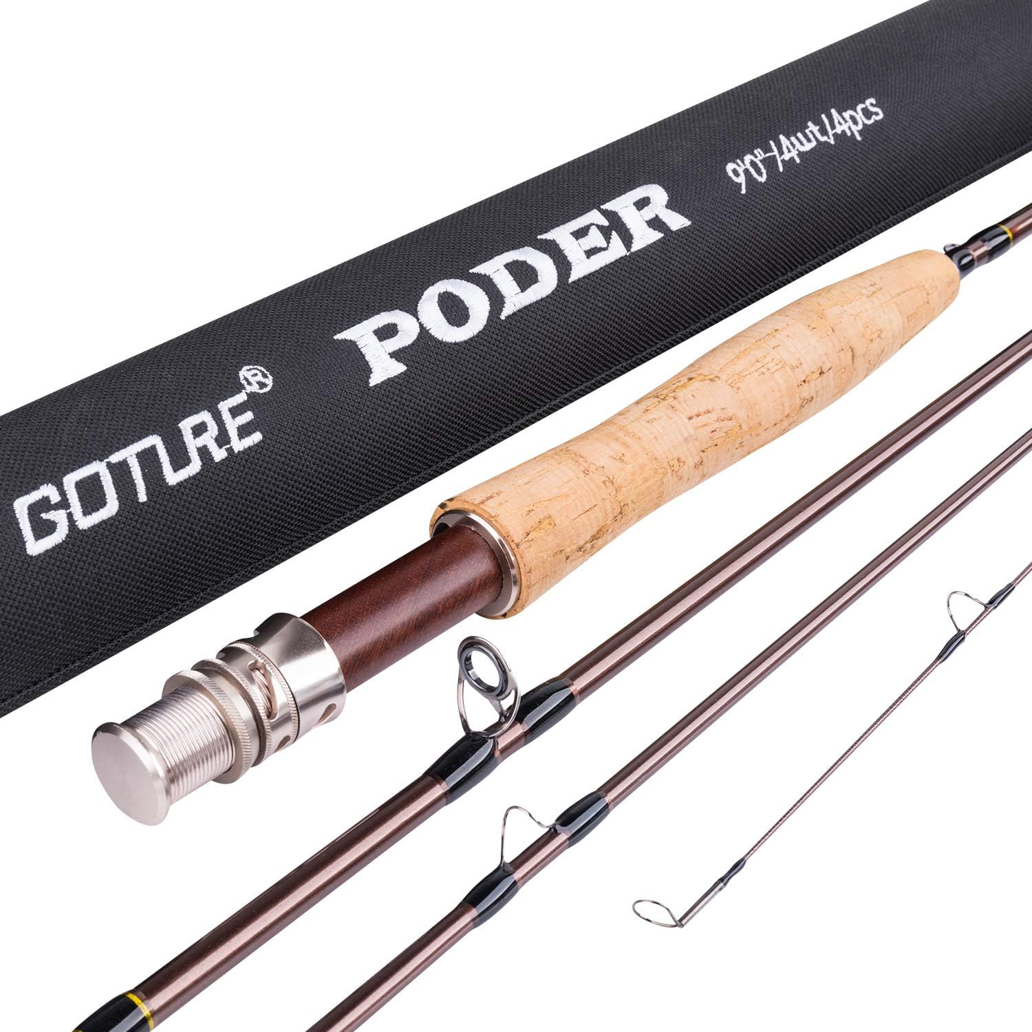 9ft 4 Piece Carbon Fly Fishing Rod with Carrying Case B294