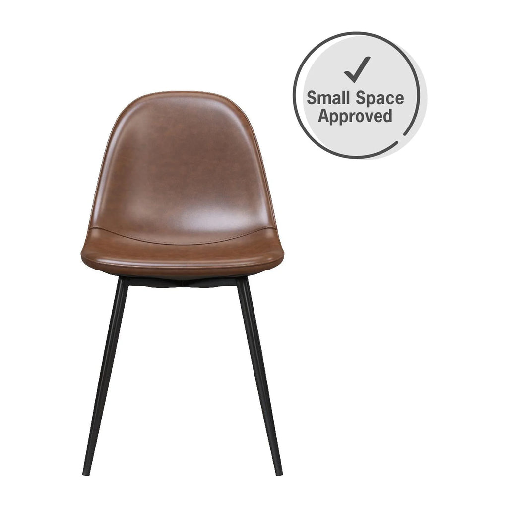 Camel Faux Leather Upholstered Dining Chair, Set of 4 R409810