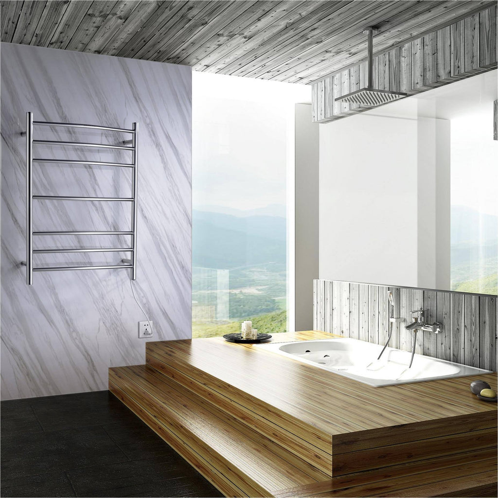 Polished Chrome 7-Bar Electric Towel Warmer Y8326