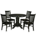 5-Piece Wood Table and Dinette Chair Set in Black B470
