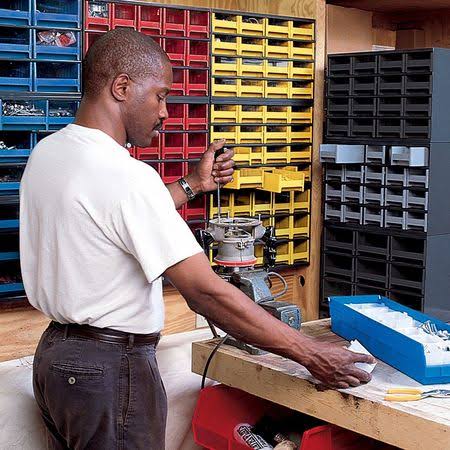 28 Drawer Blue Steel Cabinet Y694290