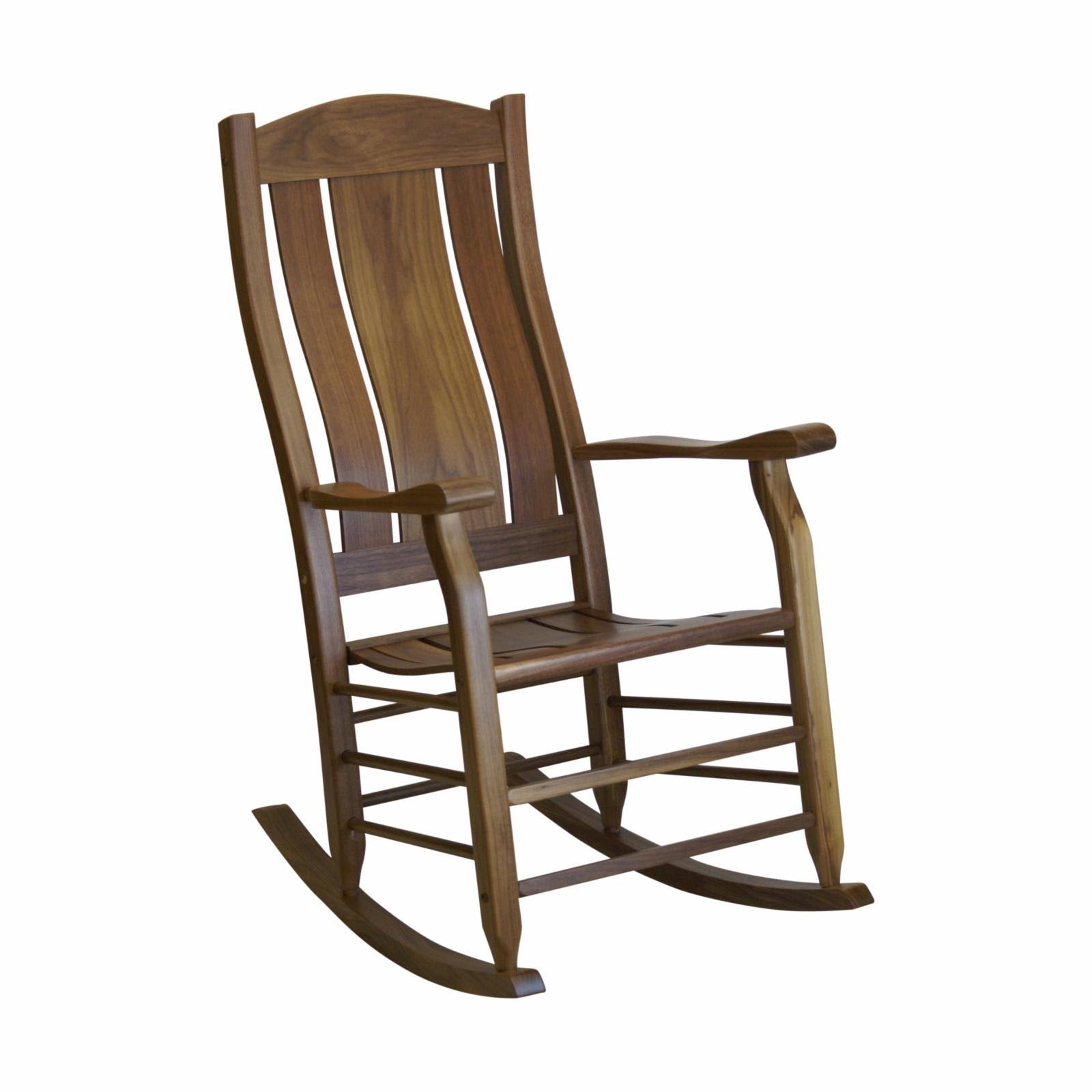 Brown Wood Patio Rocking Chair D558747