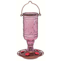 10" Antique Style Glass Bottle Hummingbird Feeder - 20 oz W58372