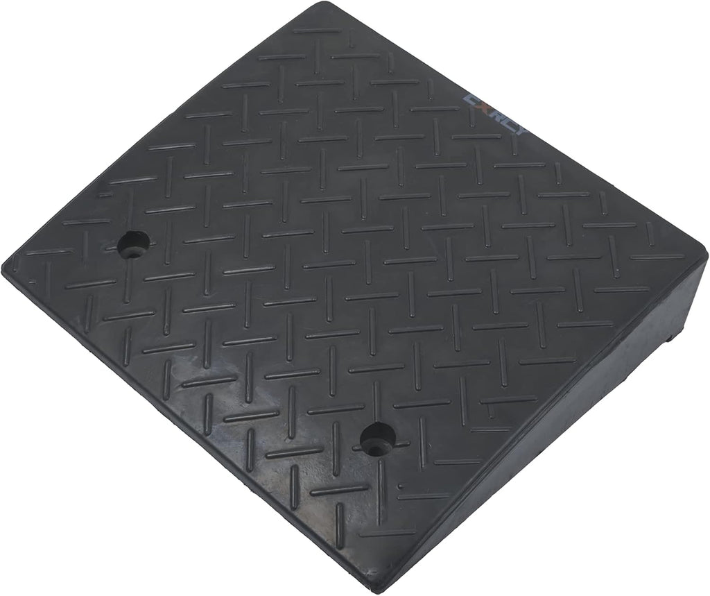 Rubber Curb Ramp 5.3" Rise 2 Pack Black Threshold Ramps with 4 Expansion Bolts N9368