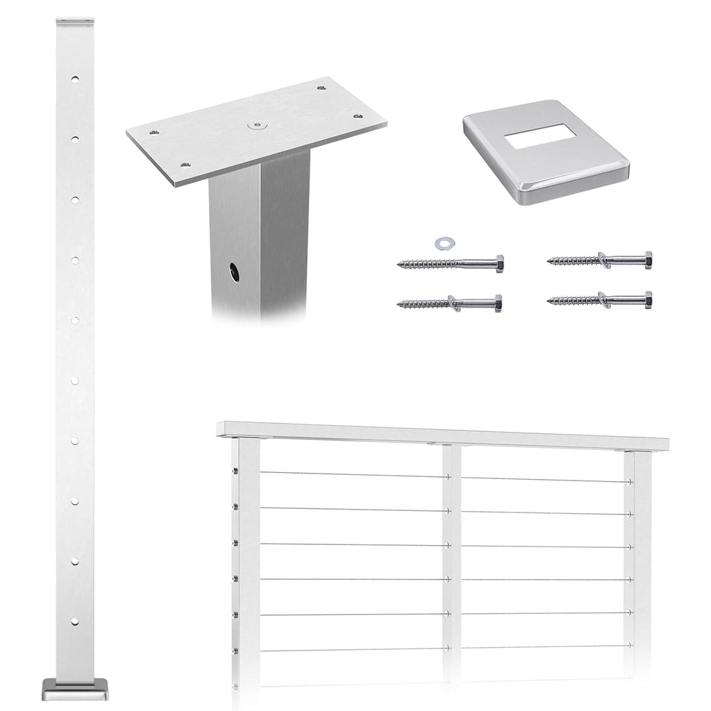 Stainless Steel Brushed Pre-Drilled Posts P125