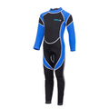 Kids Zippered Long Sleeve Diving Swimsuit Quick Dry One Piece Surf Suit E6302