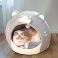 Kittens Cat Bed Covered Cat House with Plush Ball Inner Cushion W825
