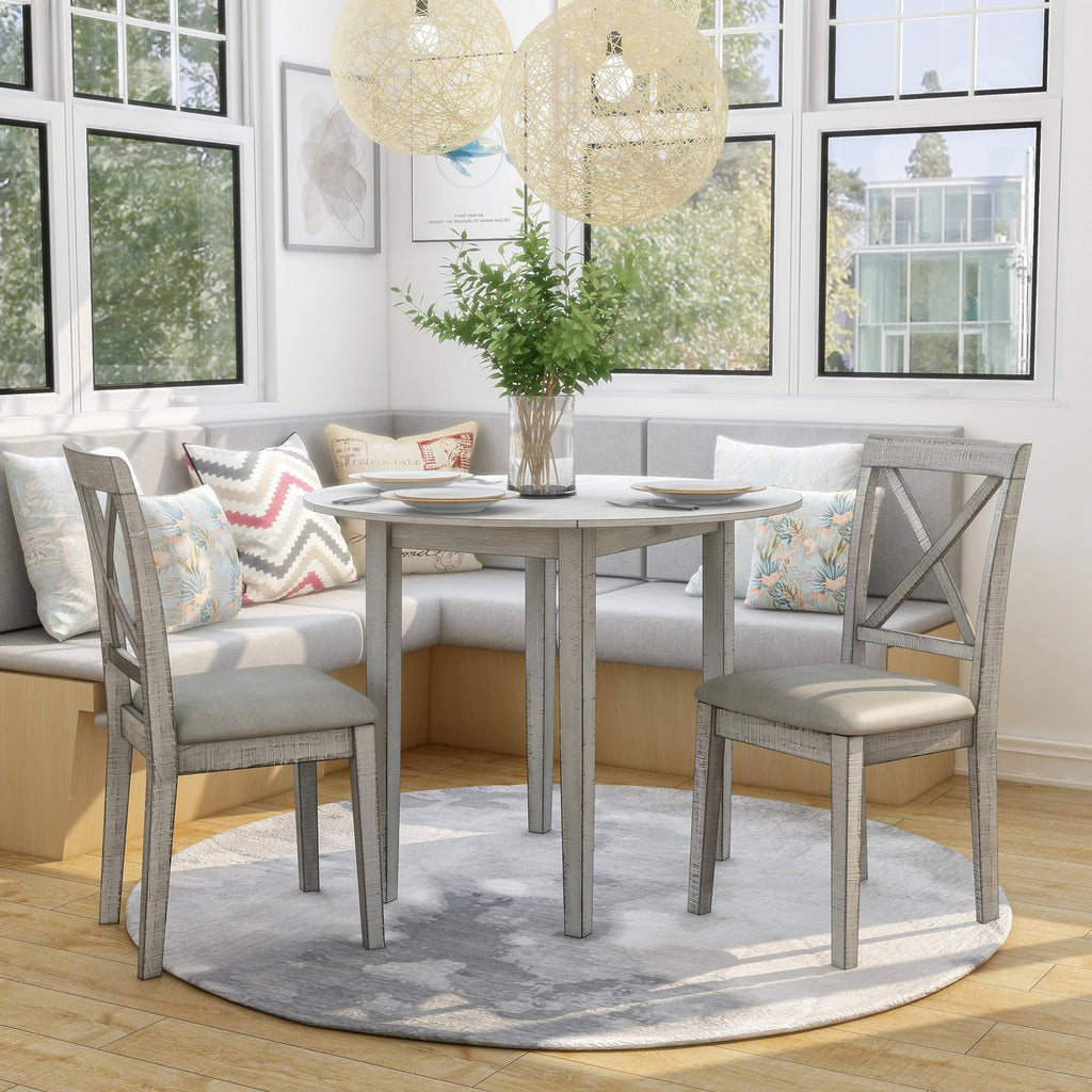 White 3-Piece Dining Set L5996