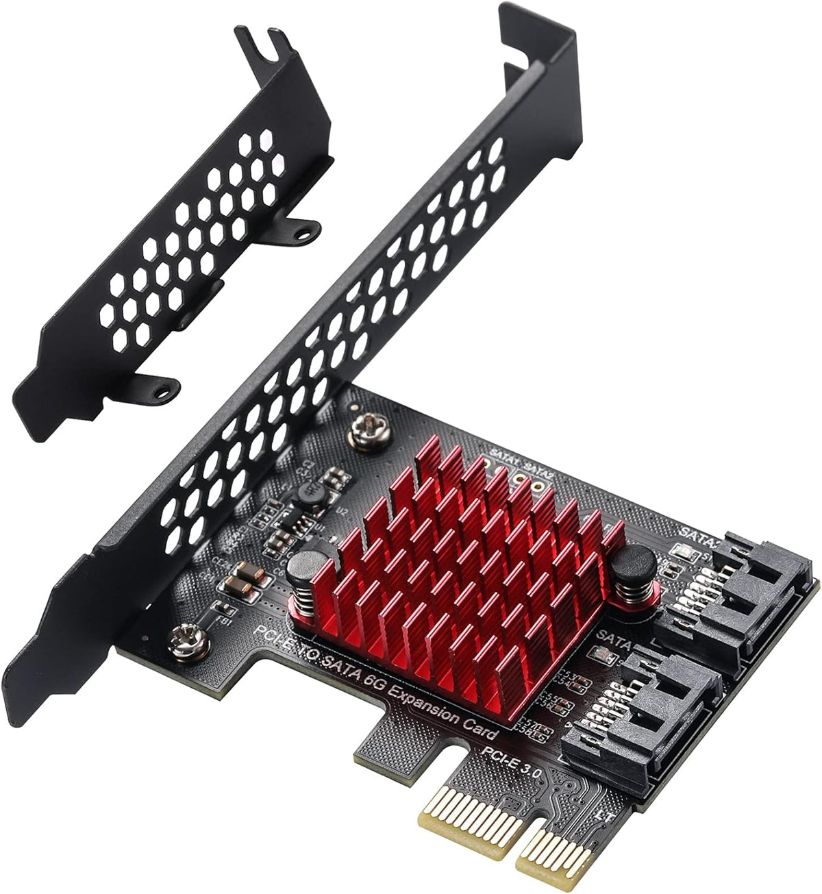 PCIe SATA Card 8 Port with 8 SATA Cables and Low Profile Bracket, Pack of 2 H752