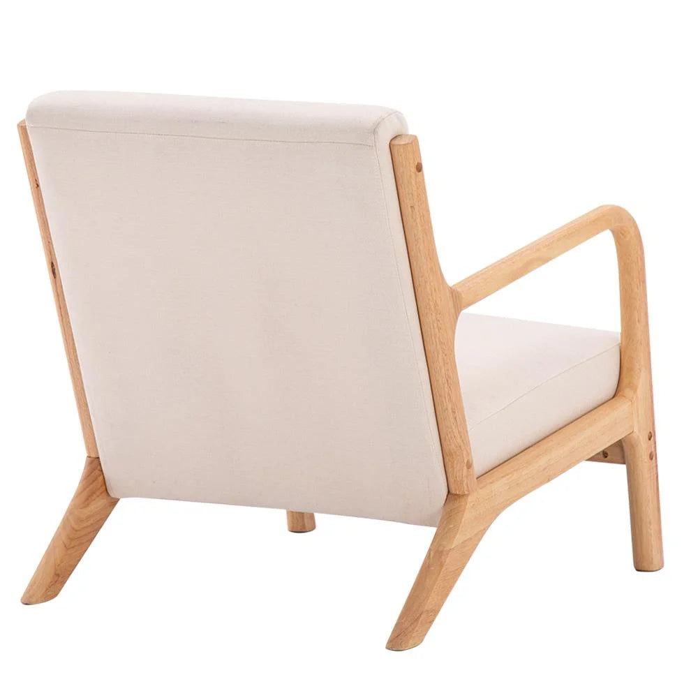 Beige Fabric Single Sofa S884