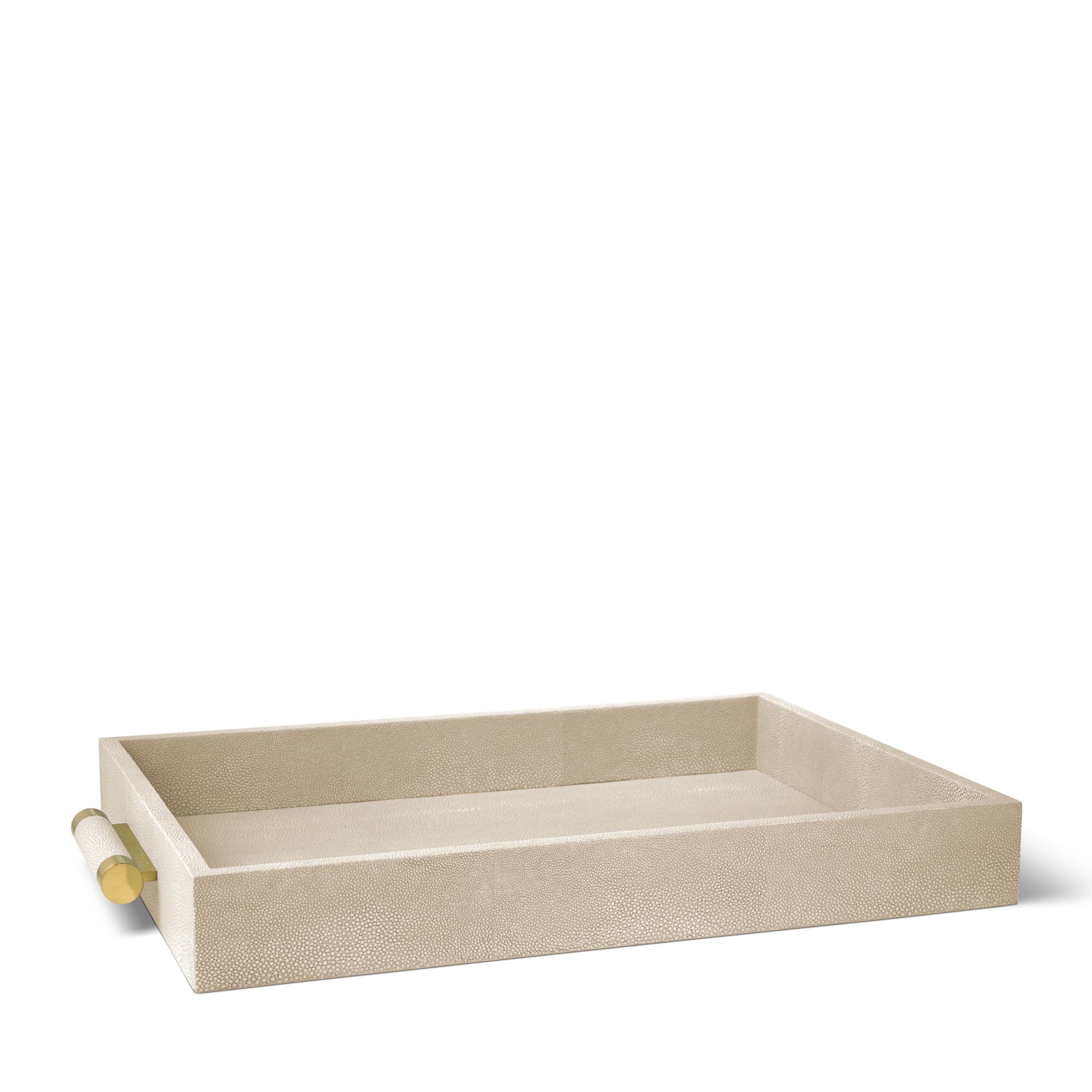 Wheat Shagreen Serving Tray A3839