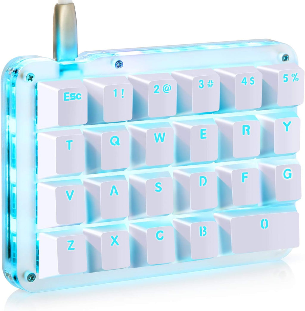 23 Key One-Handed Mechanical Keyboard with Blue Backlit P95045