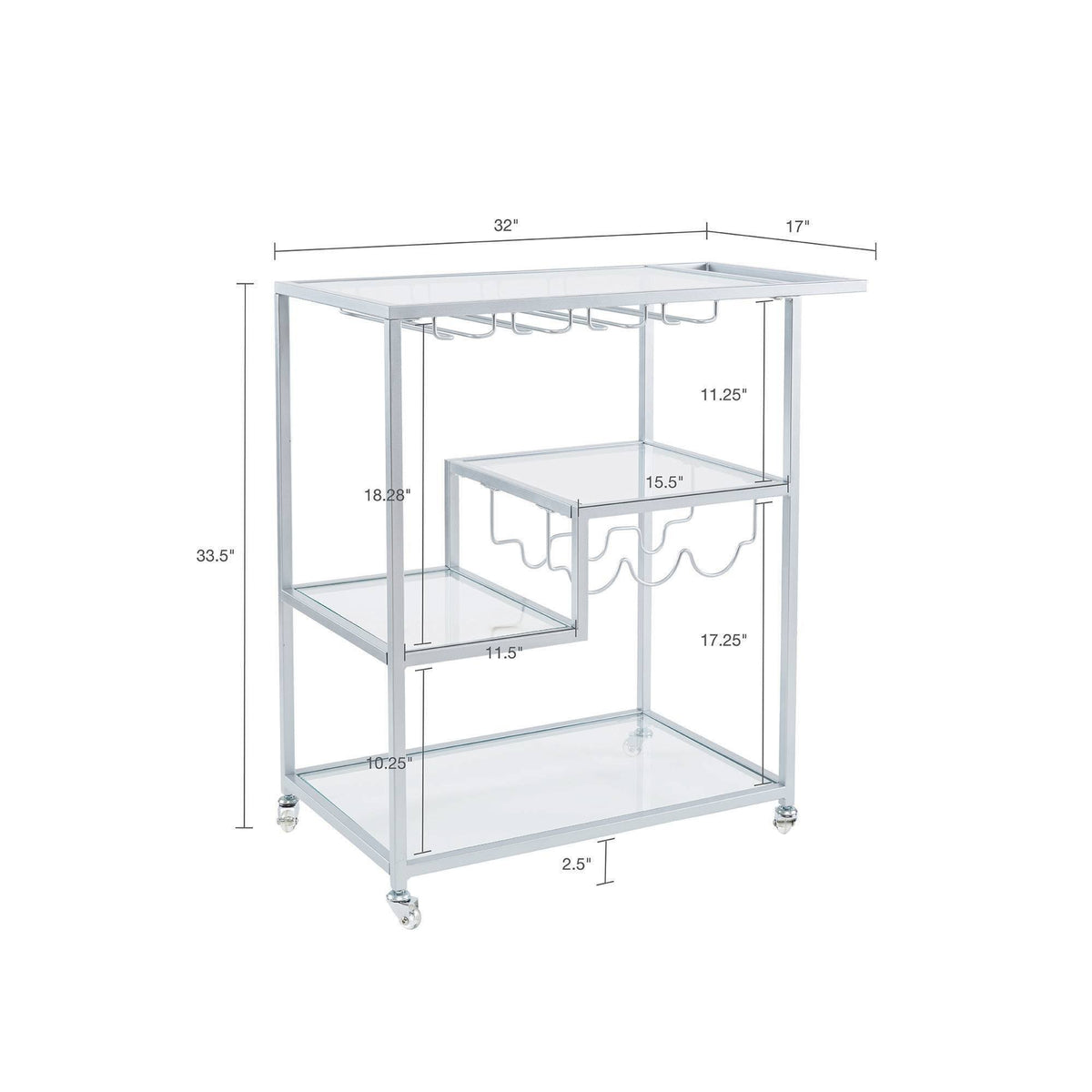 Silver Bar Cart Z72685