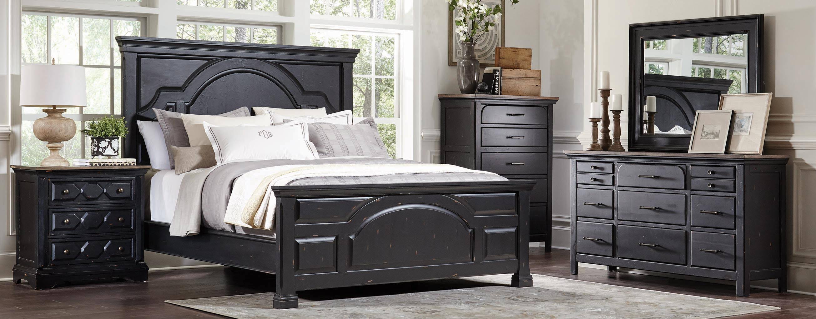 Vintage Black Eastern King Size Bed T757