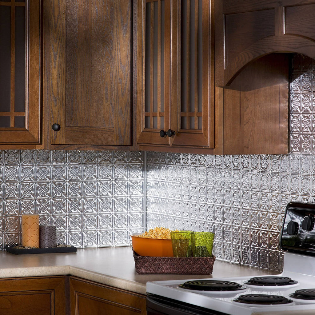Brushed Aluminum Backsplash Kit S848981