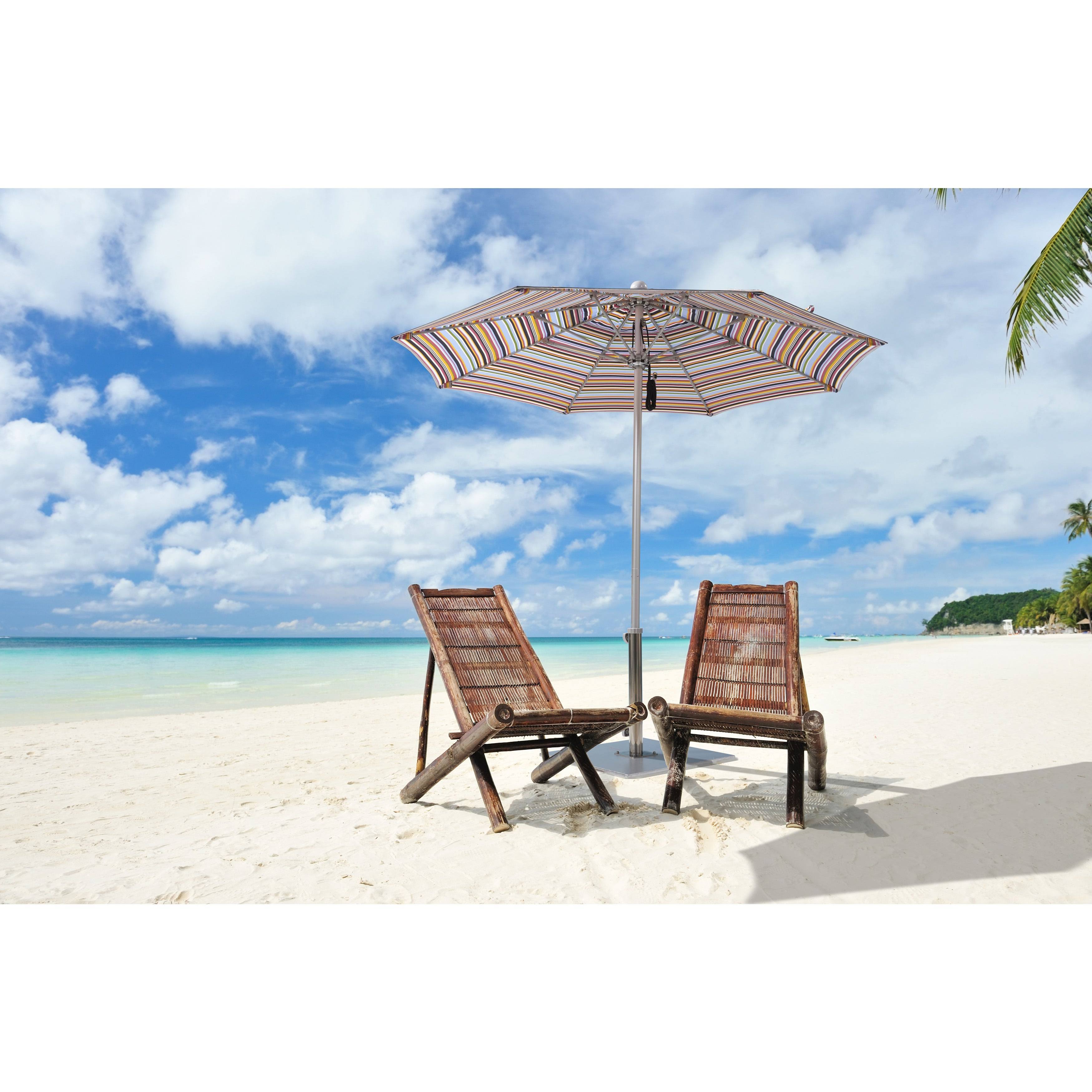 7.5 ft Silver Market Umbrella J25980